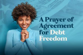 Woman dressed in blue by article title