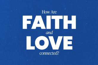 White text on a blue background